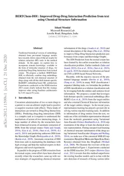 BERTChem-DDI : Improved Drug-Drug Interaction Prediction from text using
  Chemical Structure Information