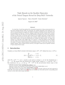 Tight Bounds on the Smallest Eigenvalue of the Neural Tangent Kernel for
  Deep ReLU Networks