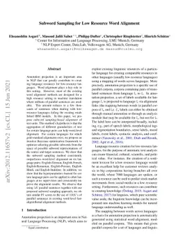 Subword Sampling for Low Resource Word Alignment