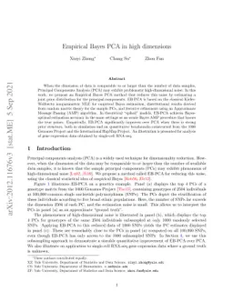 Empirical Bayes PCA in high dimensions