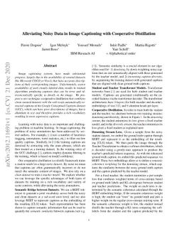 Alleviating Noisy Data in Image Captioning with Cooperative Distillation