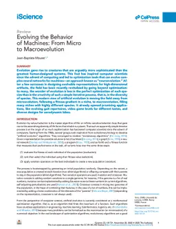 Evolving the Behavior of Machines: From Micro to Macroevolution