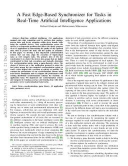 A Fast Edge-Based Synchronizer for Tasks in Real-Time Artificial
  Intelligence Applications