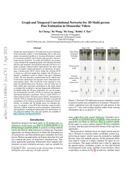 Graph and Temporal Convolutional Networks for 3D Multi-person Pose
  Estimation in Monocular Videos