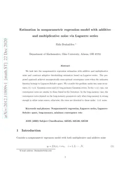 Estimation in nonparametric regression model with additive and
  multiplicative noise via Laguerre series