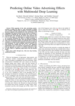 Predicting Online Video Advertising Effects with Multimodal Deep
  Learning