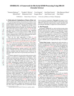 SIMDRAM: A Framework for Bit-Serial SIMD Processing Using DRAM