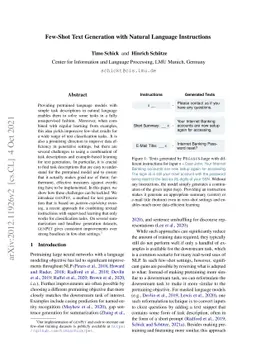 Few-Shot Text Generation with Pattern-Exploiting Training