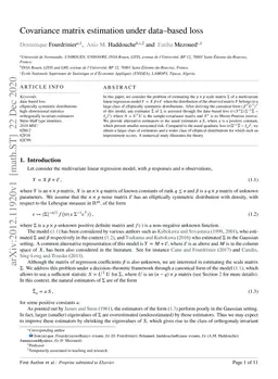 Covariance matrix estimation under data-based loss