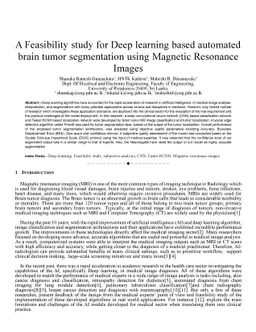 A Feasibility study for Deep learning based automated brain tumor
  segmentation using Magnetic Resonance Images