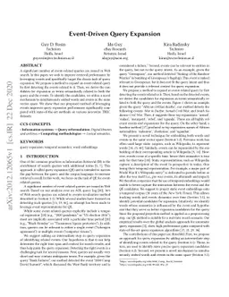 Event-Driven Query Expansion