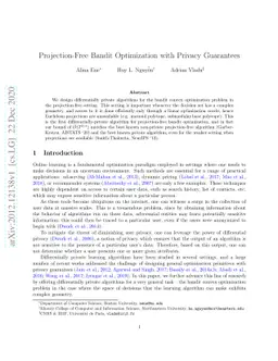 Projection-Free Bandit Optimization with Privacy Guarantees