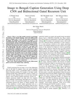 Image to Bengali Caption Generation Using Deep CNN and Bidirectional
  Gated Recurrent Unit