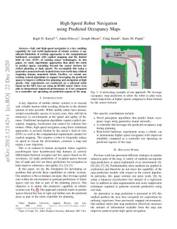 High-Speed Robot Navigation using Predicted Occupancy Maps