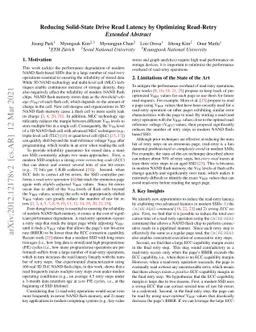 Reducing Solid-State Drive Read Latency by Optimizing Read-Retry
  (Extended Abstract)