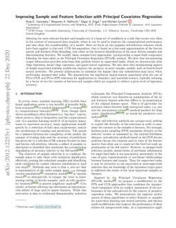 Improving Sample and Feature Selection with Principal Covariates
  Regression