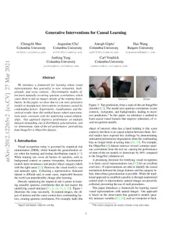 Generative Interventions for Causal Learning