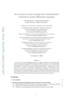An overview on deep learning-based approximation methods for partial
  differential equations