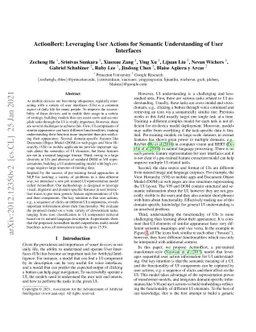 ActionBert: Leveraging User Actions for Semantic Understanding of User
  Interfaces