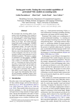 Seeing past words: Testing the cross-modal capabilities of pretrained
  V&L models on counting tasks