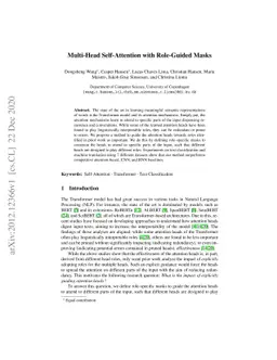 Multi-Head Self-Attention with Role-Guided Masks