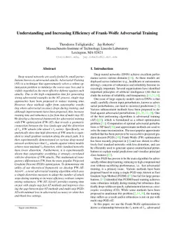 Understanding and Increasing Efficiency of Frank-Wolfe Adversarial
  Training