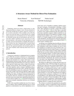 A Structure-Aware Method for Direct Pose Estimation