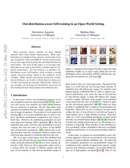 Out-distribution aware Self-training in an Open World Setting