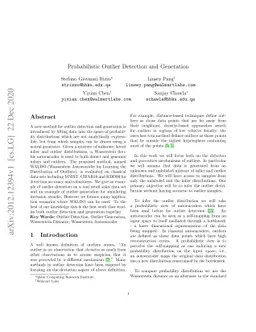 Probabilistic Outlier Detection and Generation