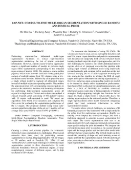 RAP-Net: Coarse-to-Fine Multi-Organ Segmentation with Single Random
  Anatomical Prior