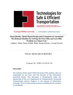 SmartShuttle: Model Based Design and Evaluation of Automated On-Demand
  Shuttles for Solving the First-Mile and Last-Mile Problem in a Smart City