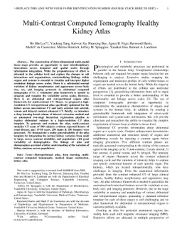 Multi-Contrast Computed Tomography Healthy Kidney Atlas