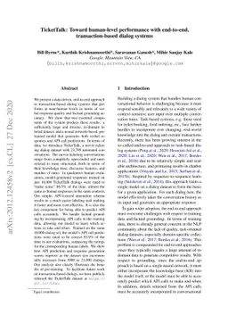 TicketTalk: Toward human-level performance with end-to-end,
  transaction-based dialog systems