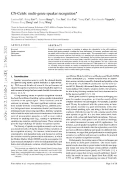 CN-Celeb: multi-genre speaker recognition