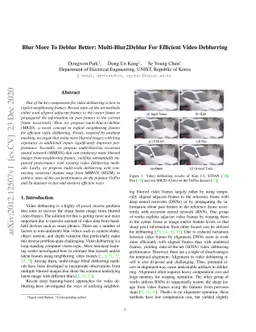 Blur More To Deblur Better: Multi-Blur2Deblur For Efficient Video
  Deblurring