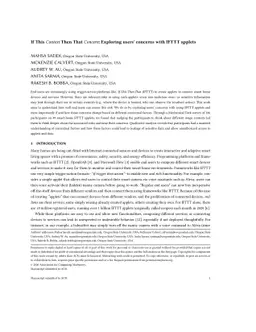 If This Context Then That Concern: Exploring users' concerns with IFTTT
  applets