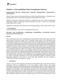 StainNet: a fast and robust stain normalization network