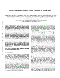 BaPipe: Exploration of Balanced Pipeline Parallelism for DNN Training