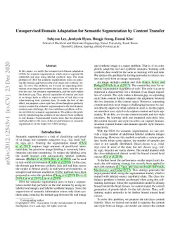 Unsupervised Domain Adaptation for Semantic Segmentation by Content
  Transfer