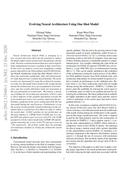 Evolving Neural Architecture Using One Shot Model