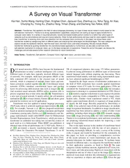 A Survey on Visual Transformer