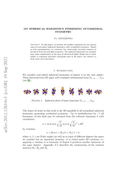 On spherical harmonics possessing octahedral symmetry