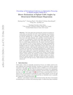 Direct Estimation of Spinal Cobb Angles by Structured Multi-Output
  Regression