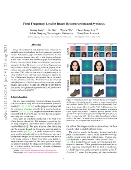 Focal Frequency Loss for Image Reconstruction and Synthesis