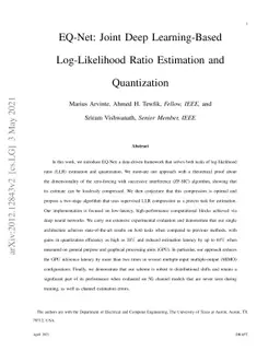EQ-Net: A Unified Deep Learning Framework for Log-Likelihood Ratio
  Estimation and Quantization