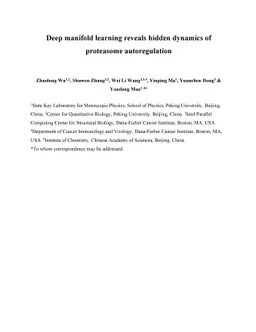 Deep manifold learning reveals hidden dynamics of proteasome
  autoregulation