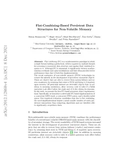 Flat-Combining-Based Persistent Data Structures for Non-Volatile Memory