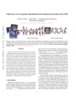 Vid2Actor: Free-viewpoint Animatable Person Synthesis from Video in the
  Wild