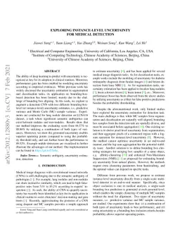 Exploring Instance-Level Uncertainty for Medical Detection