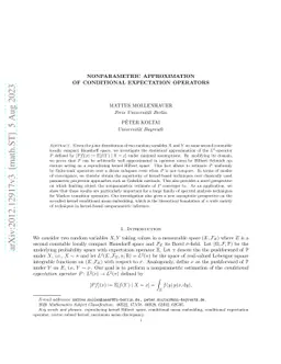 Nonparametric approximation of conditional expectation operators